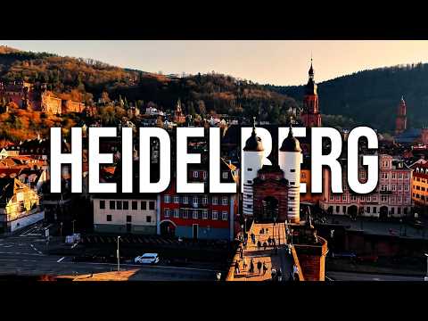 Luchtbeeld van Heidelberg in Duitsland.